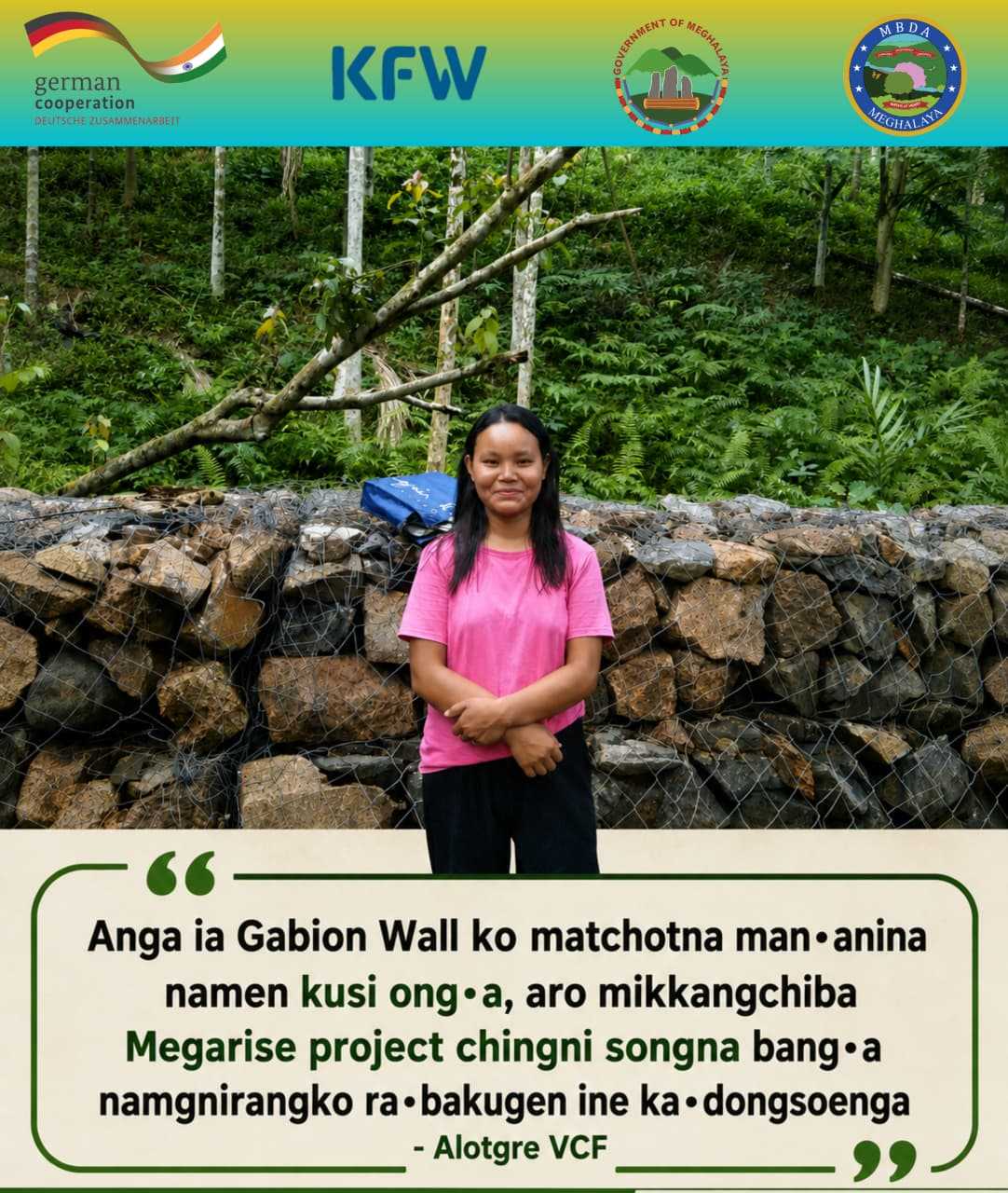 Completion of Gabion Wall at Alotgre Village