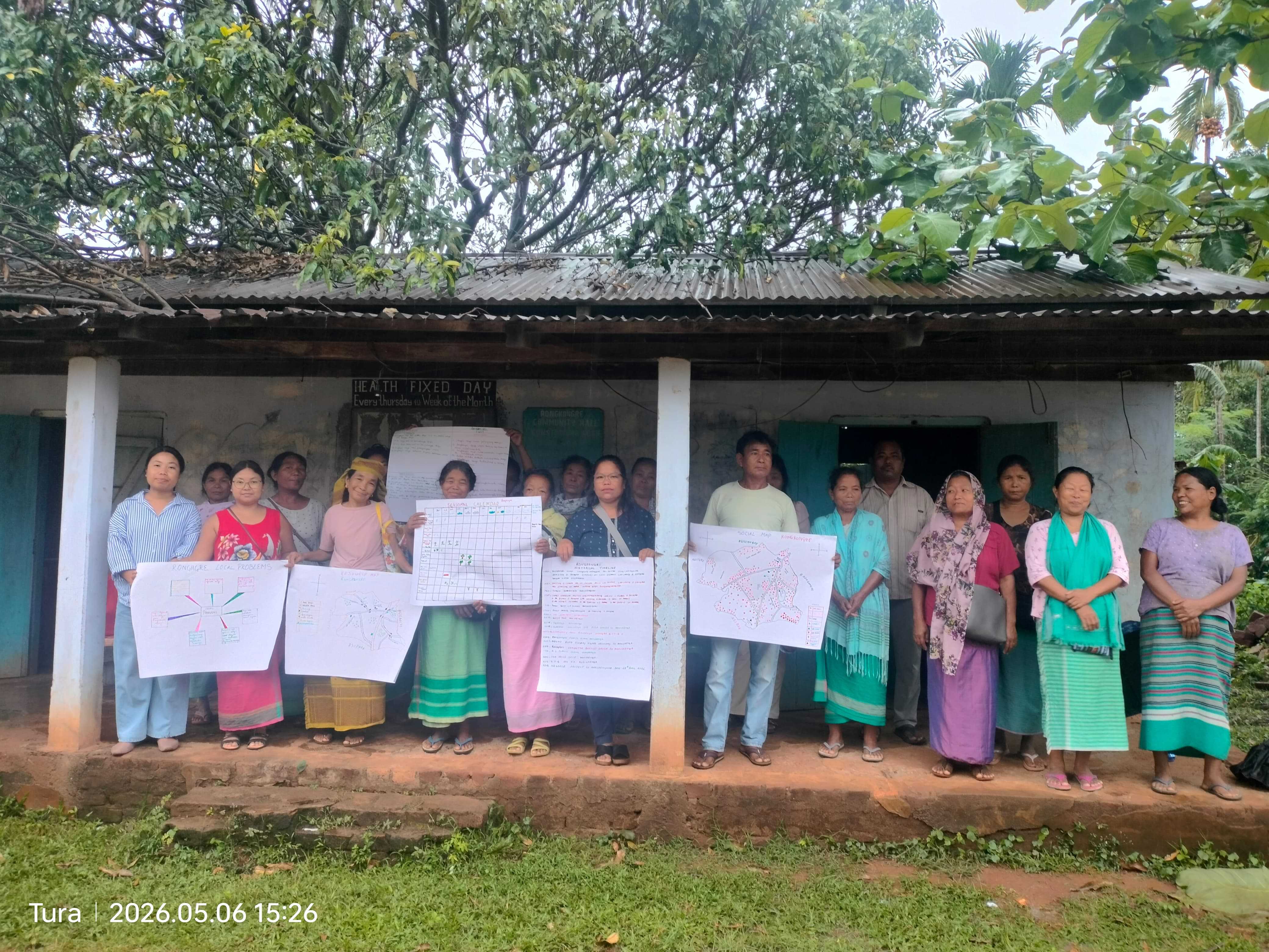 The Ganol-CMU team conducted a Participatory Rural Appraisal (PRA) exercise at Rongkongre Village under Rongram Block.